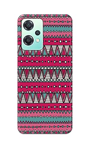 Image of Printed Hard Back Cover Case for OnePlus Nord CE 2 Lite 5G Back Cover (Geometric Vintage Pattern) -1803