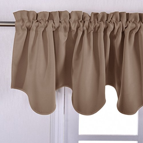 image for NICETOWN Blackout Valance Tiers for Bedroom - 52 inches by 18 inches S