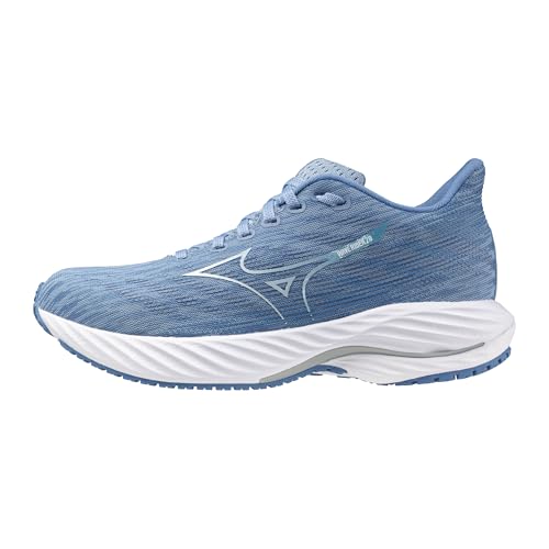 Mizuno Women's Wave Rider 28 Running Shoe | Neutral Running Shoe | Glacier Lake-White | US Womens 7.5 by Mizuno - Used condition - US$83.81