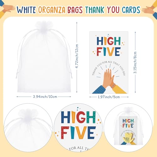 Yinkin Employee Appreciation Gifts Bulk High Five Hand Lapel Pin Thank You Card Motivational Pin for Employee of the Month Recognition Gifts for Social Worker Nurse Coworkers3