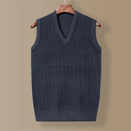 Men's Thickened Casual Sweater Vest Warm V-Neck Sweater4