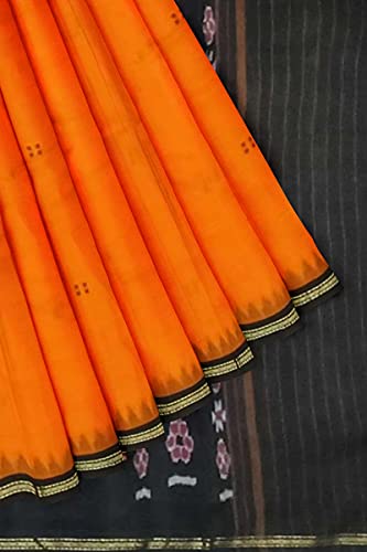 Image of Odisha Sambalpuri Handloom Ikat Women's Cotton Saree, Odisha Handloom Handmade Pure Cotton Khandua Saree, Ikkat Orissa Traditional Handloom Saree Without Blouse
