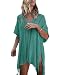 shermie Swimsuit Cover ups for Women Women's V-Neck Hollow Out Swimwear Swimsuit Cover Ups Knitted BeachCover Ups Dresses Green