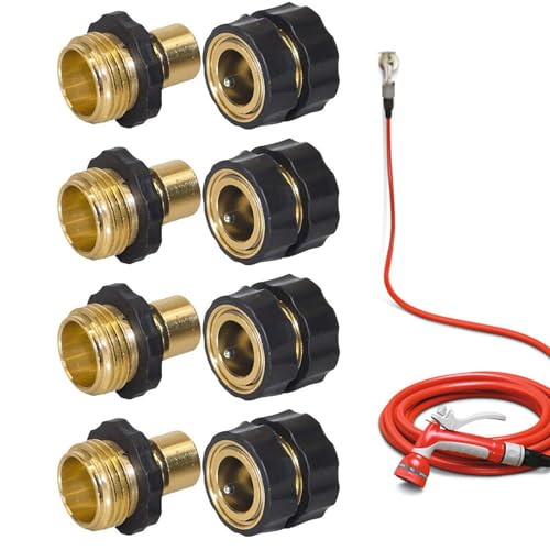 Manolyee Raccord Rapide Tuyau d'eau - Adaptateur Étanche 19 mm - Raccords Express Mâle-Femelle pour Tuyau | pour Pelouse Jardin Parterre Cour Balcon Robinets...