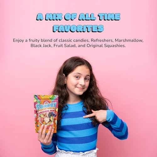 Freezy Freeze Dried - Original Mix 120 gms, Rainbow Bites includes Squishes, Refresher sweets, bites, Fruit Salad Bites, Blue Jacks and Marshmallows