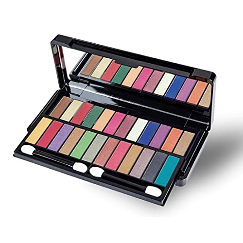 Image of FASHION COLOUR Professional 24 Eyeshadow Makeup Kit | Eyeshadow Palette with Brush | Long Lasting and Easily Blendable | Shimmery Finish | Available in 2 Variants | Shade 01