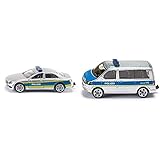 Produkt 1: Streifenwagen Siku 1504 Streifenwagen Polizei, blau & 1350 Polizei-Mannschaftswagen