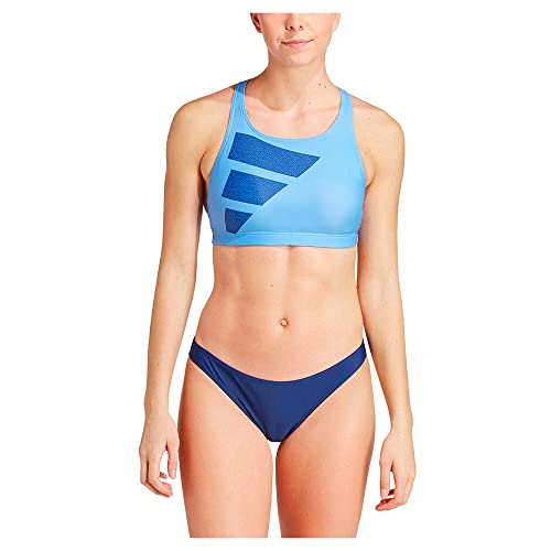 adidas Damen Big Bars Bikini, Blue Fusion/Victory Blue/White, 42