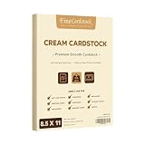 Cream Thick Paper Cardstock - for Brochure, Invitations, Stationary Printing | 80 lb Card Stock | 8.5 x 11 inch...