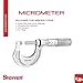Starrett Outside Micrometer with One-Piece Spindle, Satin Chrome Finish and Tapered Frame - Quick and Easy Adjustment, 0-1