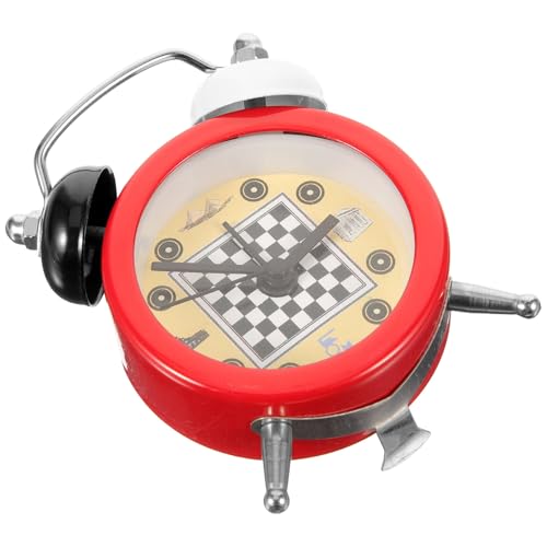 DIYEAH Mini Reloj Despertador de Ajedrez de Escritorio Temporizador Compacto sin Pilas Decoración Infantil Dormitorio Diseño Portátil para Uso Aula y Hogar