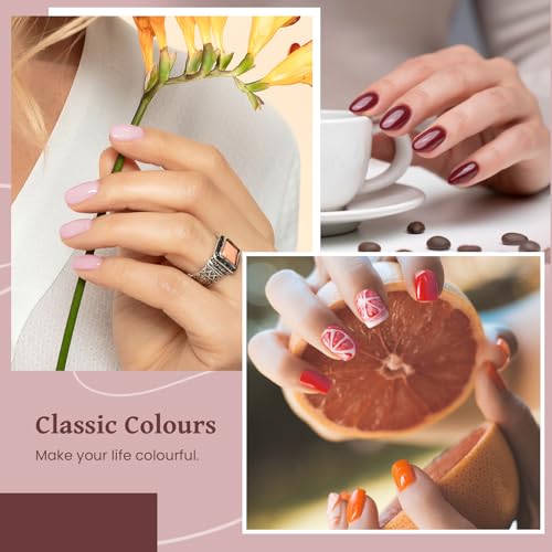 VANREESA 60 PCS Gel Nail Kit with 48W U V Lamp 36 Colours All Seasons Gel Nail Polish Set with Lamp Starter Kit Pink Red Brown Gels Polish Set with Base and Top Coat Manicure Salon Gifts for Women - Image 5