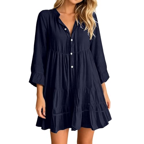 Mini robe à manches courtes style bohème contre la chaleur estivale