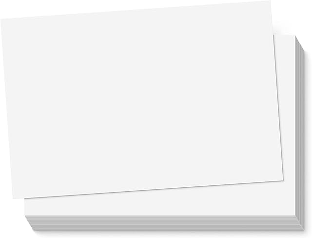 SWEETZER & ORANGE 300gsm 4x6 Postcard Paper Cardstock (Both Sides Blank) For Art or Blank Postcards for Mailing. Set of 60 White Blank Post Cards, Printable Postcards Set. Bulk Post Card Pack.
