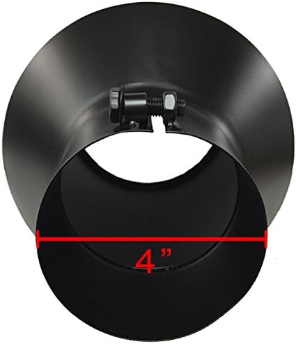 Miniatura 2 de Perno de camión diésel con revestimiento negro de alta temperatura de acero inoxidable en punta de escape 4 "x 7" x 15 pulgadas  Pieza de repuesto