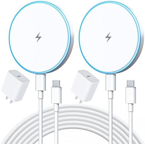 2Pack 15W Mag-Safe Magnetic Wireless Charger Fast Charging Pad wi...