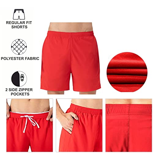 Image of Men's Workout Running Shorts Quick Dry Lightweight Gym Shorts with Zip Pockets S5Shorts