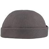 Bullani Sommer Docker-Cap | Dockermütze | Seemannsmütze aus 100% Leinen – Made IN Germany – Bequem & Hautverträglich (56, grau)