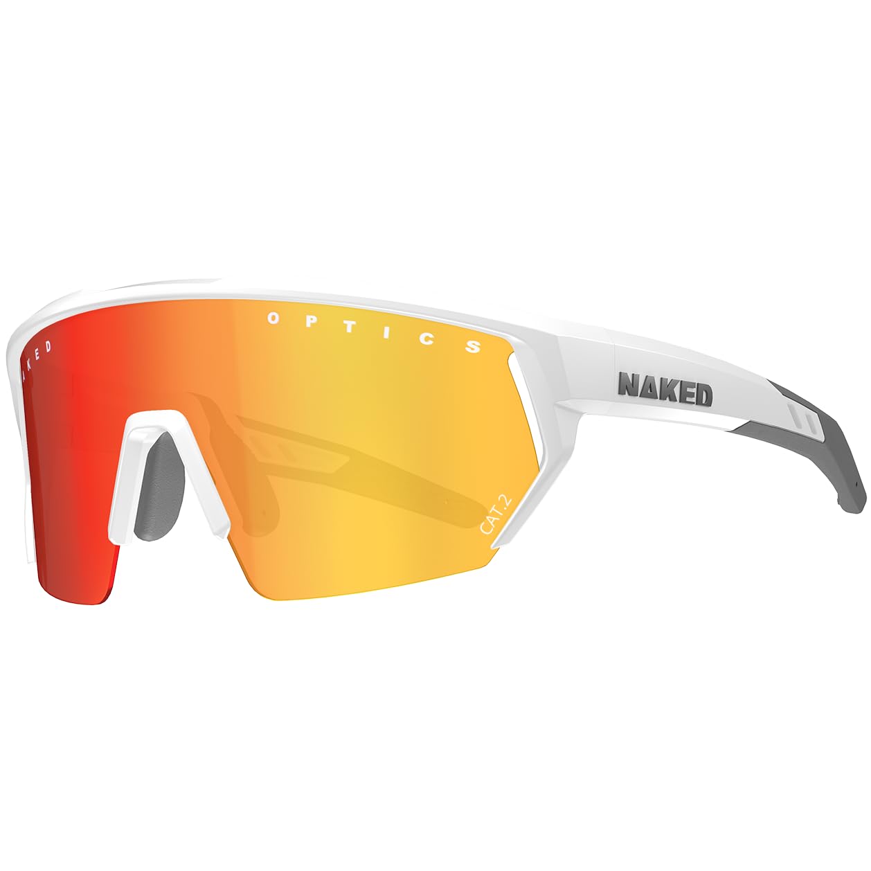 NAKED Optics Sportbrille für Damen & Herren BLADE – Unisex Fahrradbrille für Herren & Damen mit robustem TR-90 Rahmen – Sport Sonnenbrille mit UV 400 Schutz – schnelle Brille