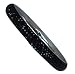 Bangle Bracelet for Women with 5 Rows of Beautiful Sparkly Crystals - Black - Stackable