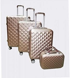 3 Pieces Morano Design Trolly Bags with Small Beauty Rose Gold Colour