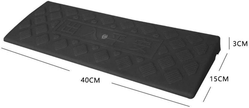 3CM Threshold Pad Black Plastic Ramps Pad Bicycle Motorcycle Uphill Mat Home Use Disabled Wheelchair Ramps (Size 40 * 15 * 3CM) (40 * 15 * 3CM)