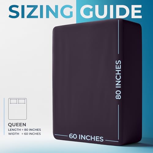 Image of Utopia Bedding Extra Deep Pocket Queen Fitted Sheet, Fits up to 21 Inch Mattress - Hotel Luxury, Soft, Breathable and Comfy - Shrinkage and Fade Resistant - Easy Care (Purple)