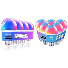 Consciot Matter Smart Light Bulbs 4 Pack & Matter Smart Light Bulbs 6 Pack