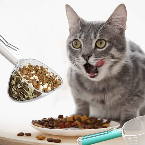 Sonwaha 2 Stück Schaufel für Hundefutter Futterschaufel Haustiere Griff mit Clip Futterschaufel Kann Auch für Reis, Mehl und Andere Getreidearten Verwendet Werden