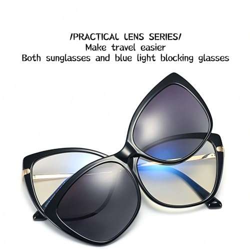 ICARA New Anti-Blue Light & Polarized Sunglasses Set - Magnetic Clip Multifunctional Eyewear for Women 6