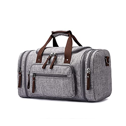 XIN NA RUI Sporttas Solid Color Handtas Microfiber Waterdichte Vrije Tijd Retro Travel Sports Duffel Bag (Color : Grey)