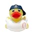 DUCKY CITY 3" Baseball Rubber Duck [Sealed Hole, No Mildew, Floats Upright] - Imaginative Baby Toddler Safe Bathtub Bathing Toy