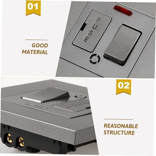 Interruptor de pared alta durabilidad de PC con fusible 13A seguro 5