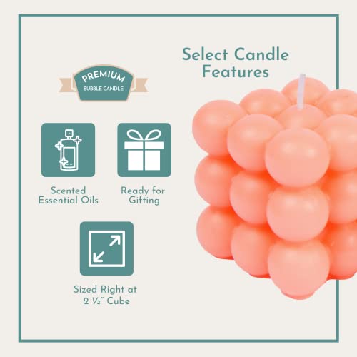 Loftern White Freesia Scented Bubble Candle - Handmade, Natural Soy Wax Based, Aesthetic Room Decor, Cool Shaped Candles - Decorative Candles For Home Decor, Velas Aromaticas #TOP5