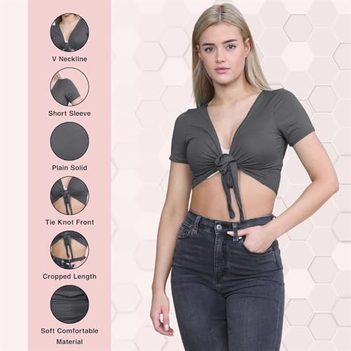 Cárdigan bolero de manga corta que estiliza con lazo frontal ajustable talla grande 4