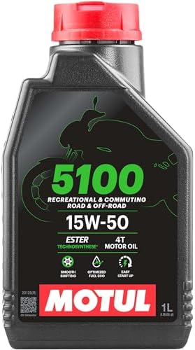 5100 4T 15W-50 Technosynthese Semi-Synthetic Engine Oil for Bikes | API SM | Advanced Wear Protection, Smooth Gear Shifting & Reliable Performance | 1 L