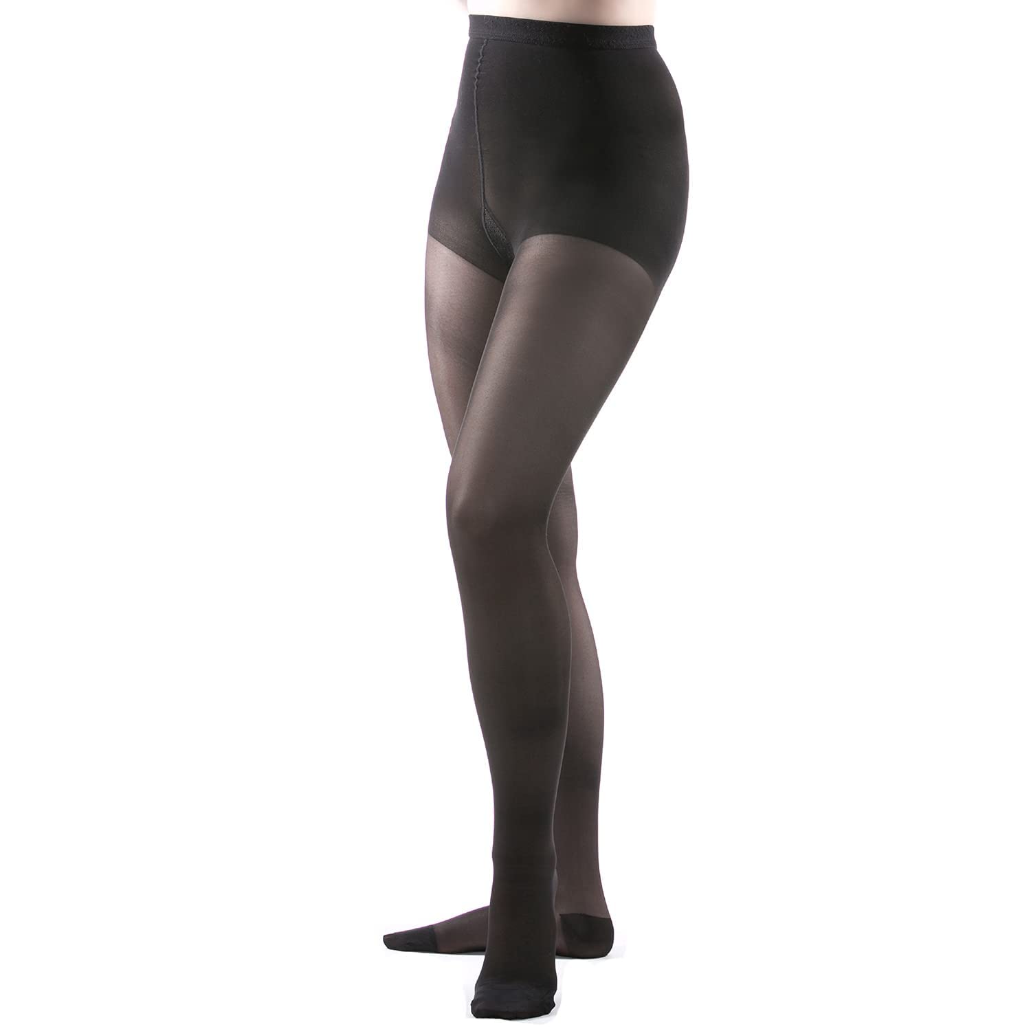 Allegro Compression Hosiery20-30mmHg Essential 9 Sheer Support Open Toe Thigh High Hose