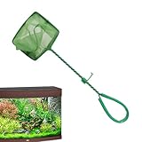 Red De Acuario para Peces Pequeños, Red para Pescar Camarones, Cuadrada Más Grande con Malla Fina Suave para Limpiar Peceras Pequeños Estanques Y Piscinas 35cm