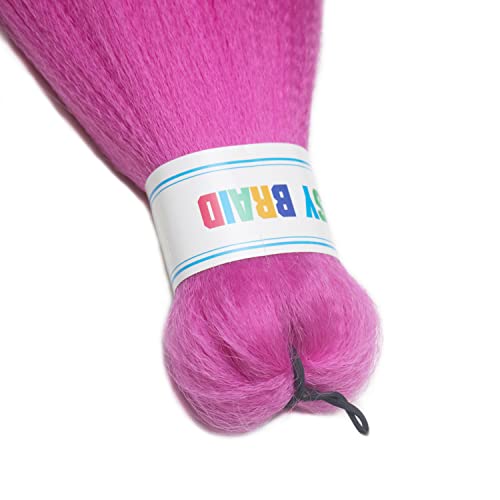 Magenta Pink Braiding Hair Prestretched Kanekalon Box Braids Hair Extensions 26Inch 6Pcs Non Pink Braiding Hair Hot Setting Knotless Pink Kanekalon Braiding Hair Prestretched #TOP3