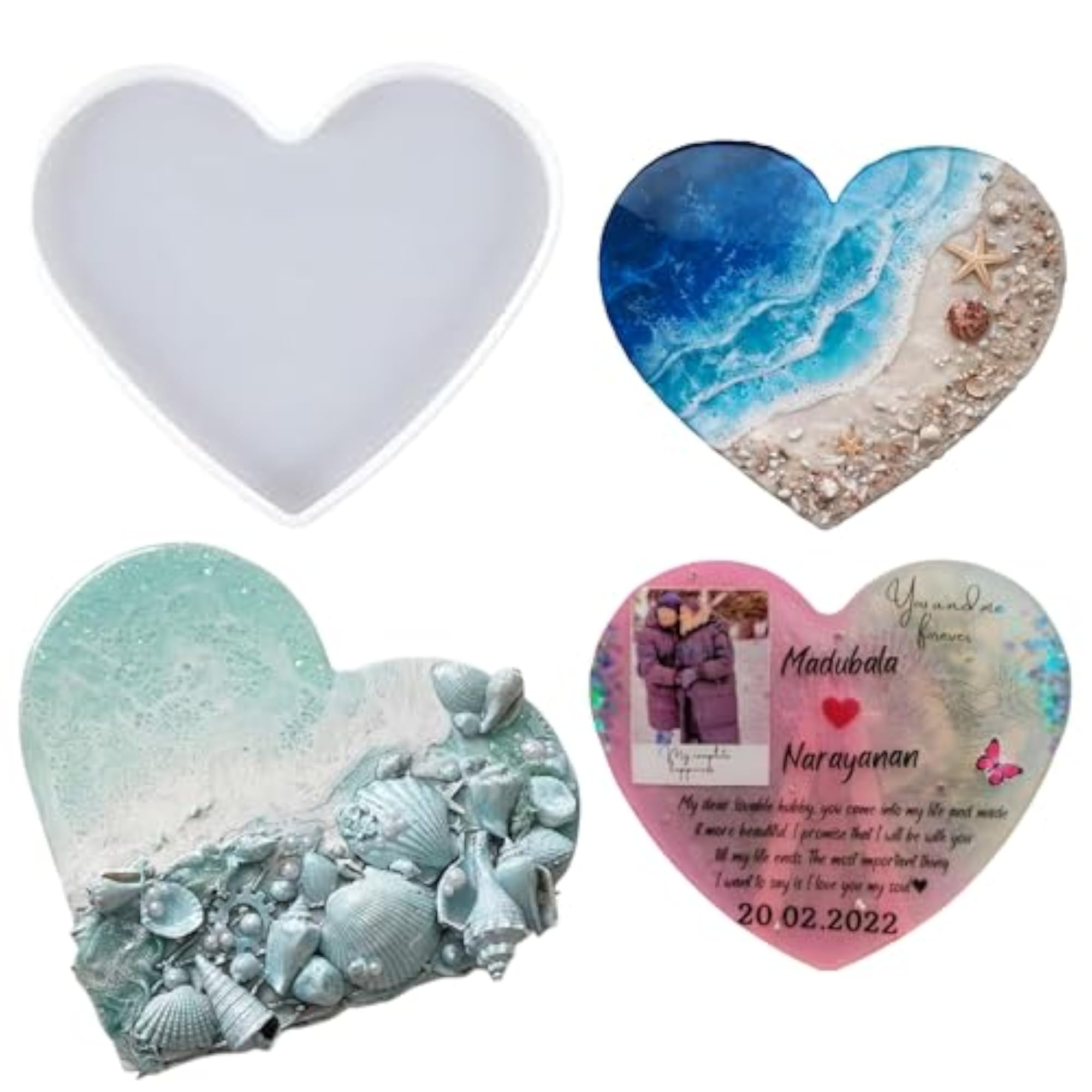 Heart Shape Silicone Mould for DIY Coasters & Decor