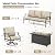 SUNSHINE VALLEY Patio Furniture Set with Firepit Table, 4 Piece Metal Outdoor Patio Furniture, 2 Swivel Chairs and 3 Seater Sofa with 5.75" Extra Thick Cushion and Gas Fire Pit Table for Backyard Deck