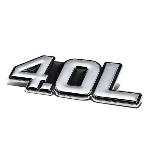 Image of Auto Dynasty 25Pcs Metal Emblem Decal Logo Trim Badge 4.0L (Silver & Black)