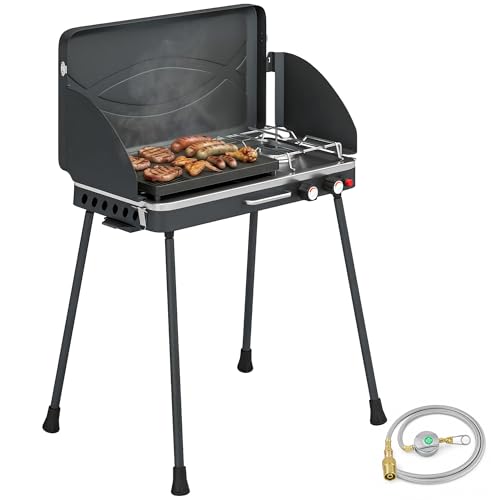 Outsunny Barbecue a Gas & Fornello da Campeggio 2 in