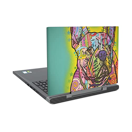 Peau vinyle bouledogue français pour masquer les rayures Dell Inspiron 15