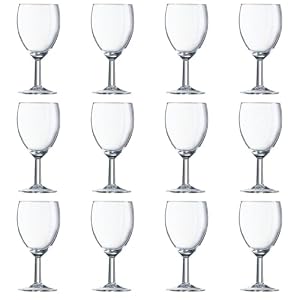 Arcoroc Savoie Red Wine Glass 240ml, Without Filling Mark, 12 Glasses, Colorless (Clear)
