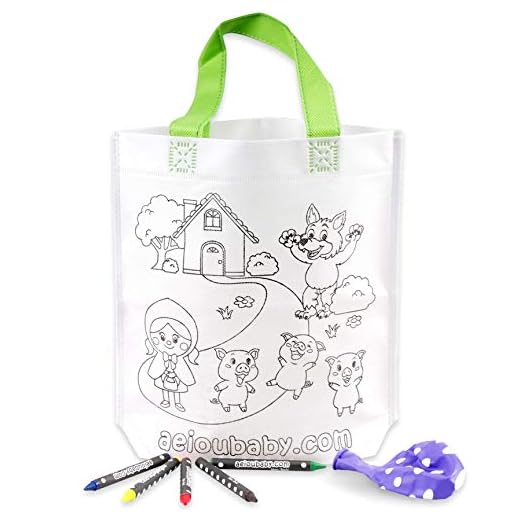 Bolsas para Colorear | 10 Bolsas Individuales con 5 Ceras de Colores y Globo | Regalo niños Fiestas y cumpleaños