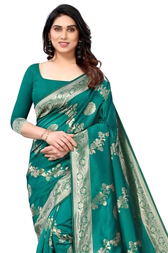 Image of MIRCHI FASHION Women Saree | Jacquard Banarasi Silk Woven Ethnic Motif Office Wear Sari