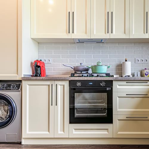 Image of Ravinte Oil Rubbed Bronze Cabinet Handles Kitchen Pulls 10 Inch 10 Pack | Square Design, Solid Zinc, Modern Slim Style, Screws Included, Easy Installation, for Kitchen Drawers & Cupboards
