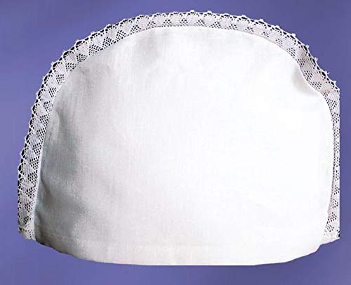 Pure Linen Filigree Lace Tea Cozy | 100% Linen Tea Cozy for Teapot - White