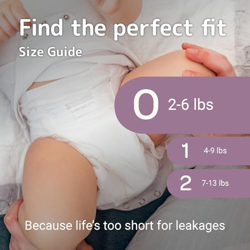 Image of Bambo Nature Diapers, Size 0, 24 Count | Premium | Pack of 5 | Baby